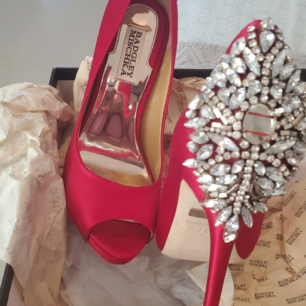 Badgley Mischka Red Shoes